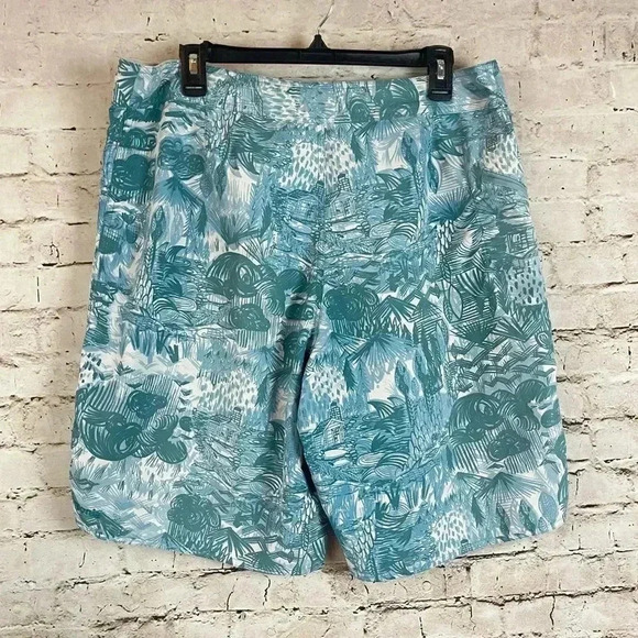 Patagonia Men’s Size 36 Board Shorts Nylon Teal Blue Lace Up Pocket Unlined Swim - Picture 6 of 7